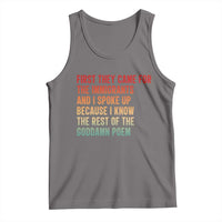 First They Came For The Immigrants Tank Top Retro Human Rights Protest