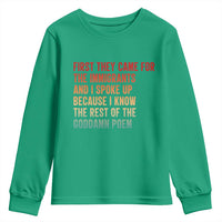 First They Came For The Immigrants Youth Sweatshirt Retro Human Rights Protest