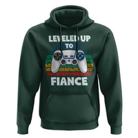 Leveled Up To Fiance Hoodie Retro Newly Engaged Gifts For Him