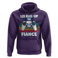 Leveled Up To Fiance Hoodie Retro Newly Engaged Gifts For Him