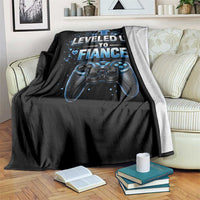 Leveled Up To Fiance Throw Blanket Newly Engaged Gifts For Him Gamer