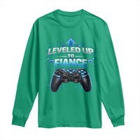 Leveled Up To Fiance Long Sleeve Shirt Newly Engaged Gifts For Him Gamer