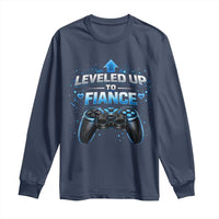 Leveled Up To Fiance Long Sleeve Shirt Newly Engaged Gifts For Him Gamer