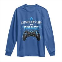 Leveled Up To Fiance Long Sleeve Shirt Newly Engaged Gifts For Him Gamer