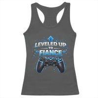 Leveled Up To Fiance Racerback Tank Top Newly Engaged Gifts For Him Gamer
