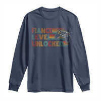Fiance Level Unlocked Long Sleeve Shirt Retro Engaged Gifts For Him Gamer