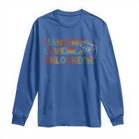 Fiance Level Unlocked Long Sleeve Shirt Retro Engaged Gifts For Him Gamer