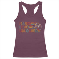 Fiance Level Unlocked Racerback Tank Top Retro Engaged Gifts For Him Gamer
