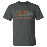 Fiance Level Unlocked T Shirt Retro Engaged Gifts For Him Gamer