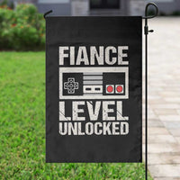Leveled Fiance Unlocked Garden Flag Engagement Gift For Fiancé Bachelor Party