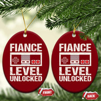 Leveled Fiance Unlocked Ceramic Ornament Engagement Gift For Fiancé Bachelor Party