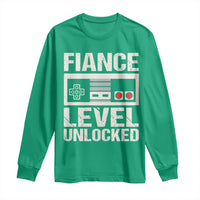 Leveled Fiance Unlocked Long Sleeve Shirt Engagement Gift For Fiancé Bachelor Party