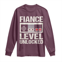 Leveled Fiance Unlocked Long Sleeve Shirt Engagement Gift For Fiancé Bachelor Party
