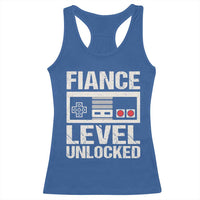 Leveled Fiance Unlocked Racerback Tank Top Engagement Gift For Fiancé Bachelor Party