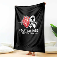 Go Red Heart Disease Prevention Throw Blanket Heartbeat CHD Wear Red February Month
