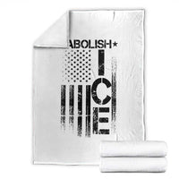 Abolish ICE Throw Blanket Vintage American Flag
