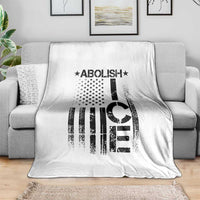 Abolish ICE Throw Blanket Vintage American Flag