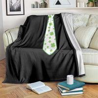 Shamrocks Tie Throw Blanket Kids St Patricks Day Costume Party Humor