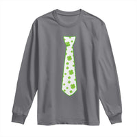 Shamrocks Tie Long Sleeve Shirt Kids St Patricks Day Costume Party Humor