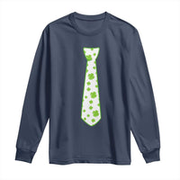Shamrocks Tie Long Sleeve Shirt Kids St Patricks Day Costume Party Humor