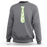 Shamrocks Tie Sweatshirt Kids St Patricks Day Costume Party Humor