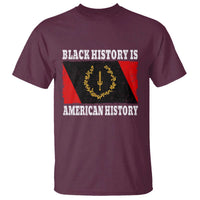Black History Is American History T Shirt Afro African Black American Heritage Flag