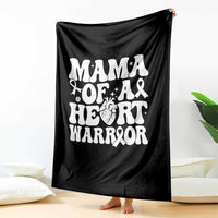 CHD Heart Disease Awareness Throw Blanket Heart Warrior Mama