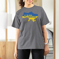 Slava Ukraini T Shirt For Women Ukrainian Ukraine Flag Pride