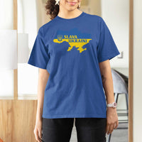 Slava Ukraini T Shirt For Women Ukrainian Ukraine Flag Pride