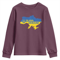 Slava Ukraini Youth Sweatshirt Ukrainian Ukraine Flag Pride