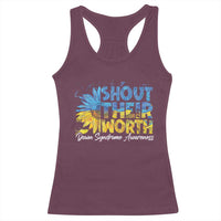 Down Syndrome Awareness Sunflower Racerback Tank Top Shout Their Worth