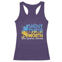 Down Syndrome Awareness Sunflower Racerback Tank Top Shout Their Worth