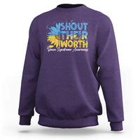 Down Syndrome Awareness Sunflower Sweatshirt Shout Their Worth
