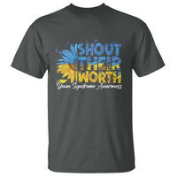 Down Syndrome Awareness Sunflower T Shirt Shout Their Worth