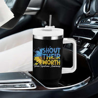 Down Syndrome Awareness Sunflower Tumbler With Handle Shout Their Worth
