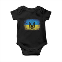 Vintage Ukraine Ukrainian Flag Baby Onesie Ukrainians Gifts
