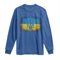 Vintage Ukraine Ukrainian Flag Long Sleeve Shirt Ukrainians Gifts