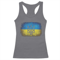 Vintage Ukraine Ukrainian Flag Racerback Tank Top Ukrainians Gifts