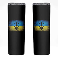 Vintage Ukraine Ukrainian Flag Skinny Tumbler Ukrainians Gifts