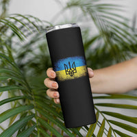 Vintage Ukraine Ukrainian Flag Skinny Tumbler Ukrainians Gifts