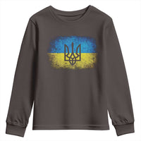 Vintage Ukraine Ukrainian Flag Youth Sweatshirt Ukrainians Gifts