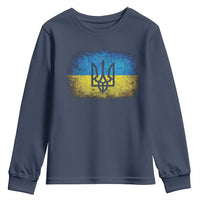 Vintage Ukraine Ukrainian Flag Youth Sweatshirt Ukrainians Gifts