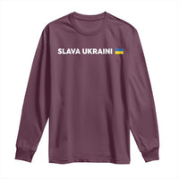 Slava Ukraini Ukraine Flag Long Sleeve Shirt Ukrainian Pride