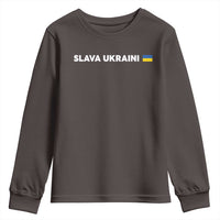 Slava Ukraini Ukraine Flag Youth Sweatshirt Ukrainian Pride
