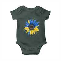 Sunflower Ukraine Flag Baby Onesie Patriot Patriotic Ukraine Ukrainian National Flag
