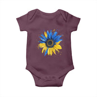 Sunflower Ukraine Flag Baby Onesie Patriot Patriotic Ukraine Ukrainian National Flag