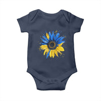 Sunflower Ukraine Flag Baby Onesie Patriot Patriotic Ukraine Ukrainian National Flag