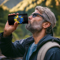 Sunflower Ukraine Flag 4 in 1 Can Cooler Tumbler Patriot Patriotic Ukraine Ukrainian National Flag