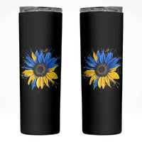 Sunflower Ukraine Flag Skinny Tumbler Patriot Patriotic Ukraine Ukrainian National Flag