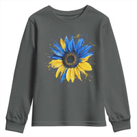 Sunflower Ukraine Flag Youth Sweatshirt Patriot Patriotic Ukraine Ukrainian National Flag